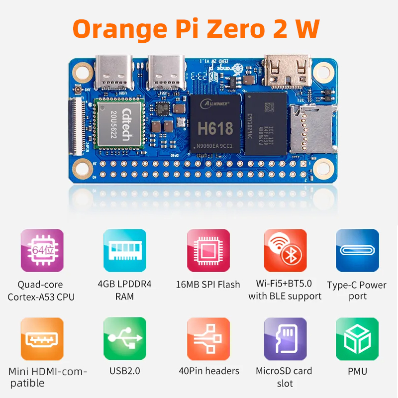 Orange Pi Zero 2W 4GB 2GB 1.5G - Rockchip Rk3588 Development Board 评论和价格