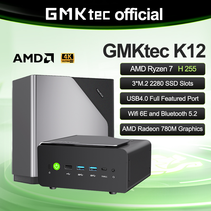 GMKtec K12 Mini PC AMD Ryzen™  - Oculink Egpu Mini Pc 评论和价格